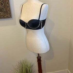 Italian lingerie bra punk spikes